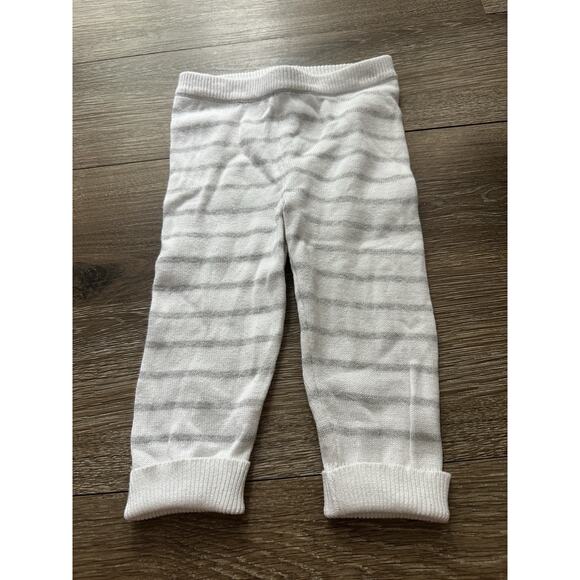 Janie and Jack White Gray Sweater Leggings 12-18M EUC Gender Neutral Pants - Picture 1 of 3